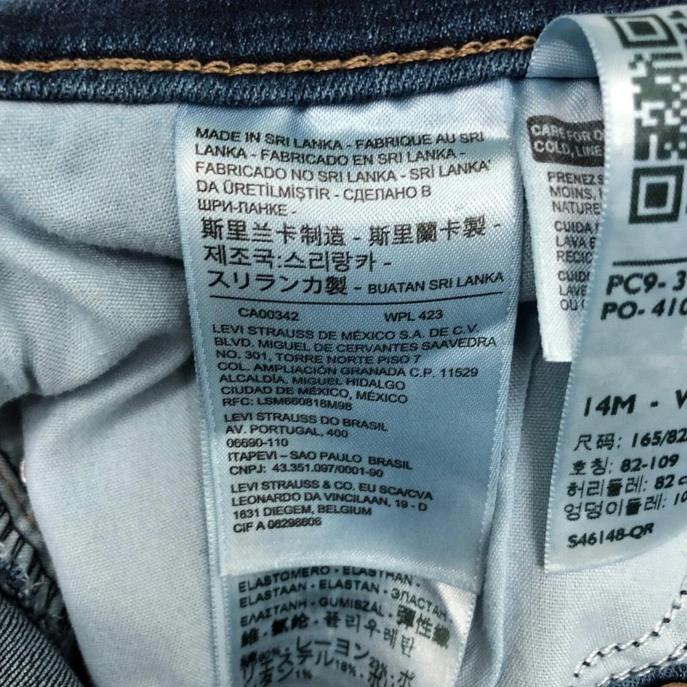 Levis Classic Bootcut Jeans Womens 14M 32x32 Blue Stretch Denim Mid Rise Casual - Picture 4 of 15